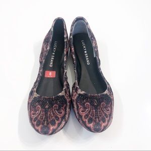 Lucky Brand Velvet Flats